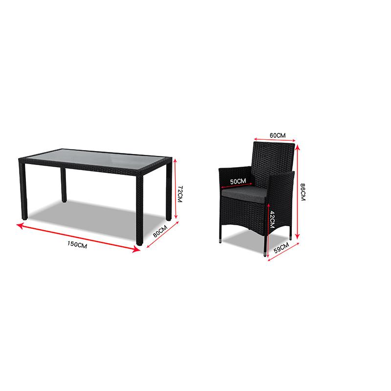 images DREAMO Dining Table Set Size