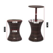 DREAMO Ice Bucket With Height Adjustable Table Size