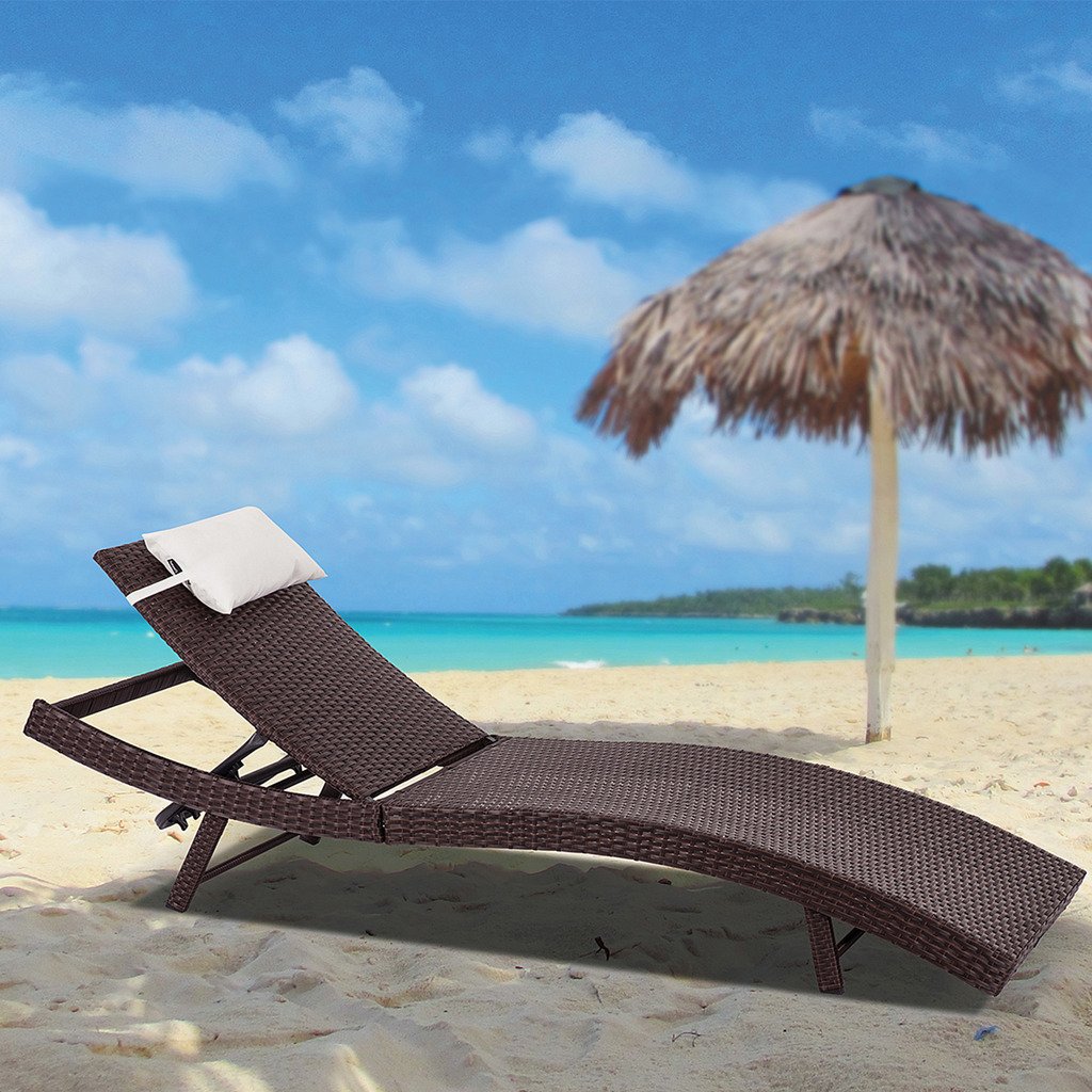 DREAMO PE Wicker Outdoor Sunbed