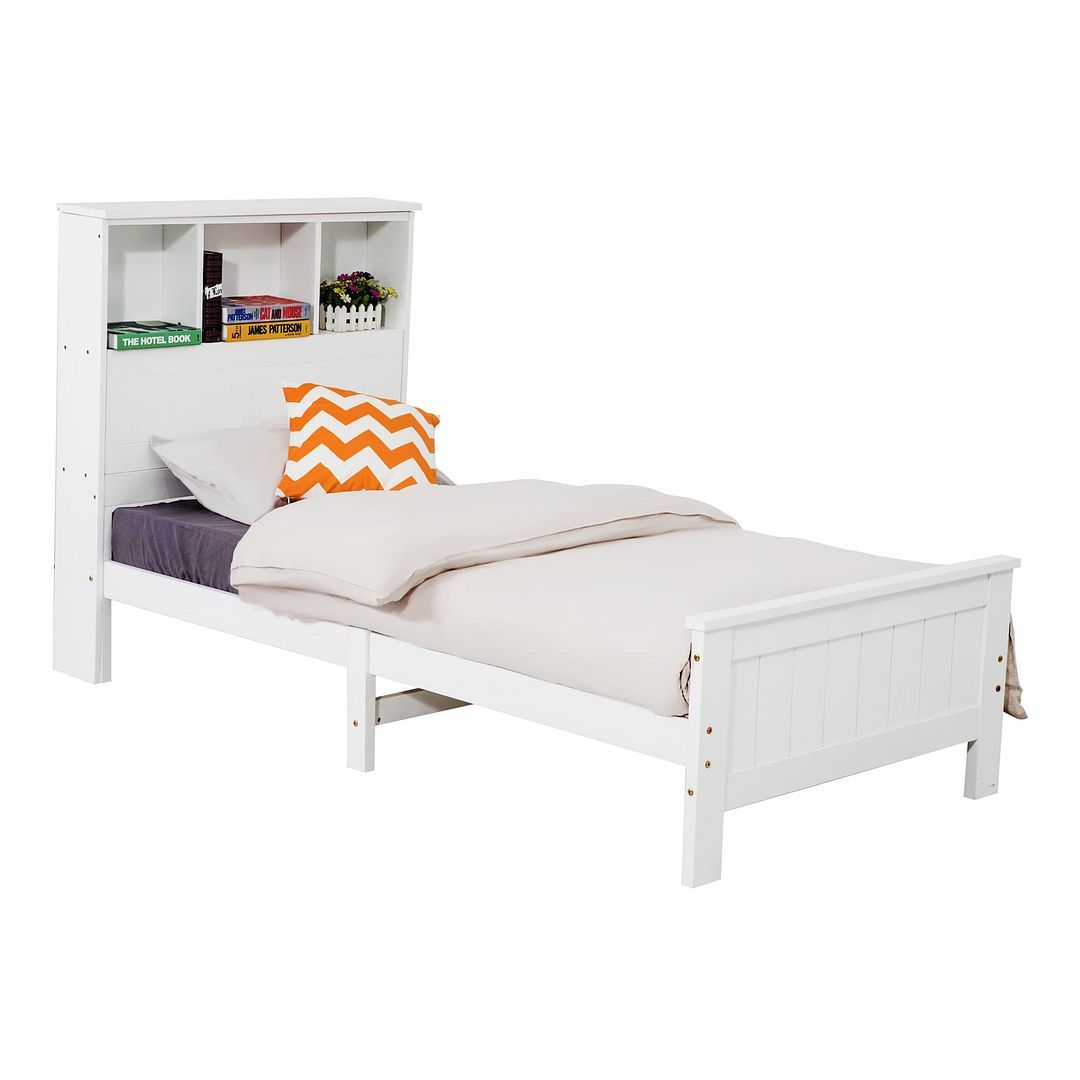 images DREAMO Timber Bed Frame Side