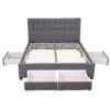 DREAMO Fabric Bed Frame Hidden Storage Space