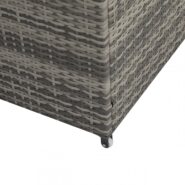 DREAMO PE Wicker Storage Box Heavy-duty Wheels