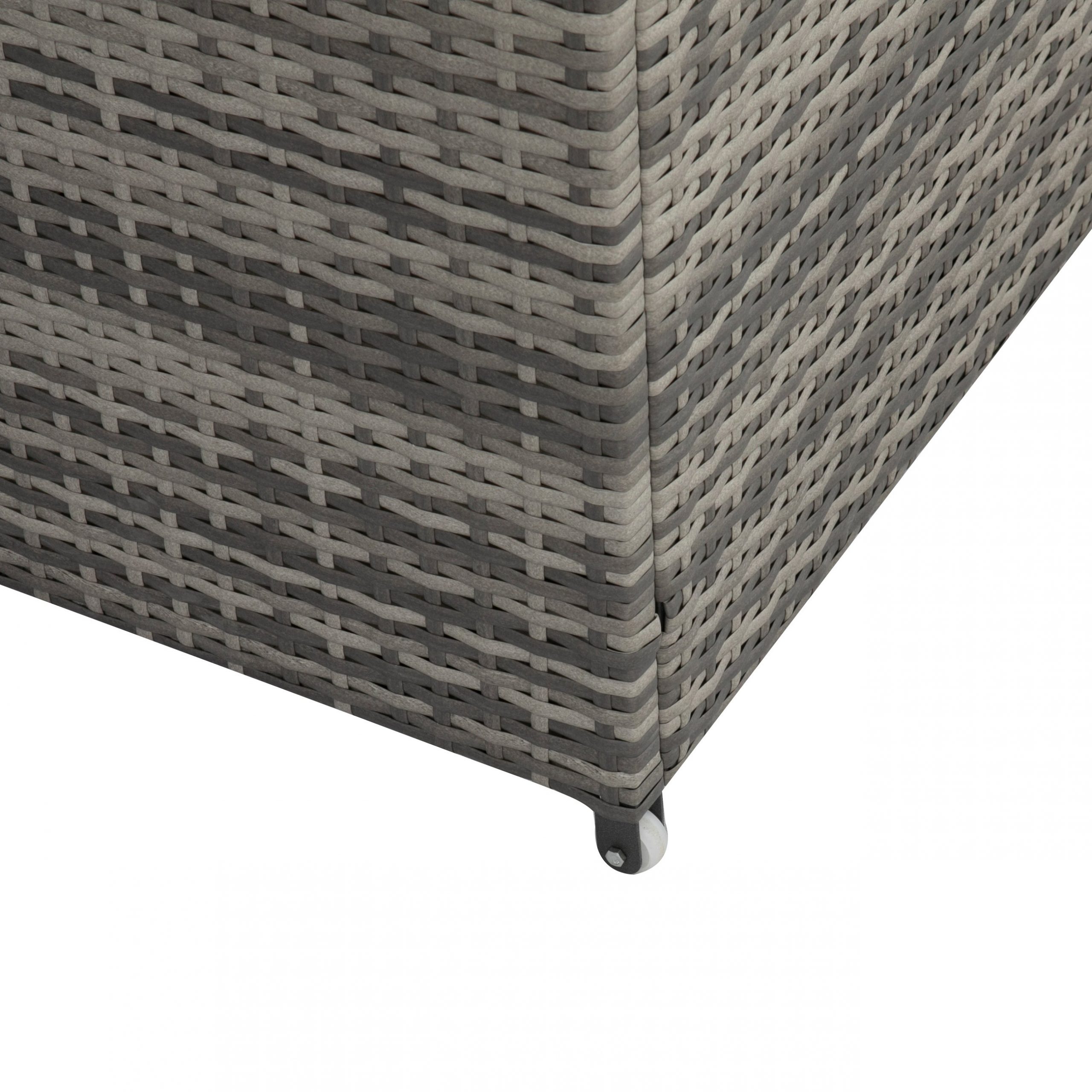 DREAMO PE Wicker Storage Box Heavy-duty Wheels